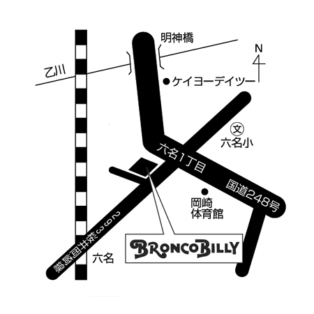 岡崎六名店 周辺MAP