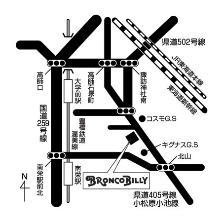 豊橋北山店 周辺MAP