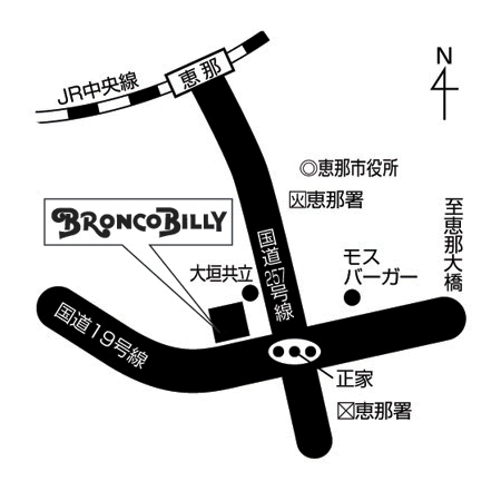 恵那店 周辺MAP