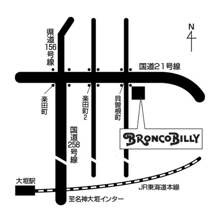 大垣楽田店 周辺MAP