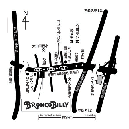 桑名大山田店 周辺MAP