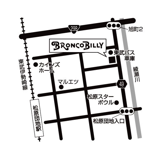 草加松原店 周辺MAP